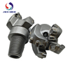 PDC four-wing spiral arc angle coreless drill bit