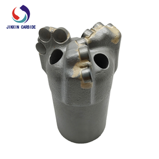 PDC three-wing arc angle coreless drill bit is used for pebbles to break rocks