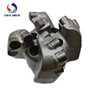 PDC four-wing spiral arc angle coreless drill bit