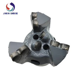 PDC three-wing concave coreless drill bits are used for rock drilling
