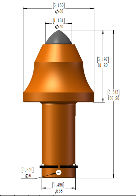 rock trenching bits